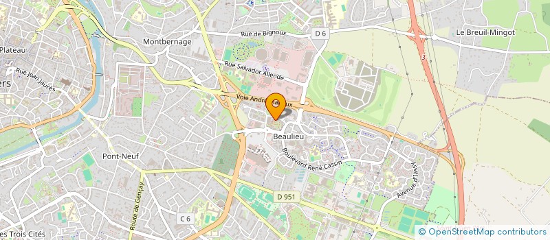 localisation de l'entreprise CONFEDERATION NATIONALE DU LOGEMENT 86 FEDERATION DEPARTEMENTALE à POITIERS