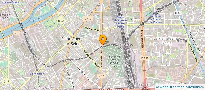 localisation de l'entreprise CONFEDERATION NATIONALE DU LOGEMENT AMICALE MICHELET CHEMINOTS à SAINT-OUEN-SUR-SEINE