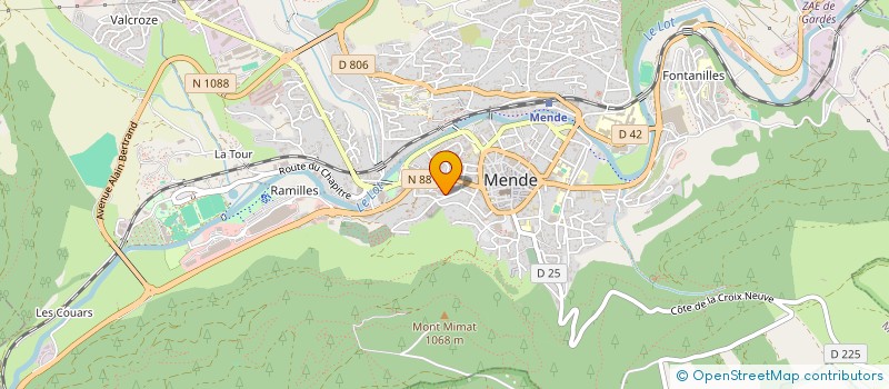 localisation de l'entreprise CONFEDERATION PAYSANNE DE LOZERE  MENDE