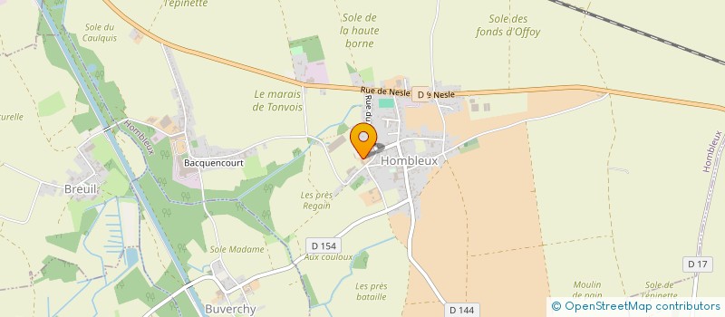 localisation de l'entreprise CONFEDERATION PAYSANNE DE PICARDIE  HOMBLEUX