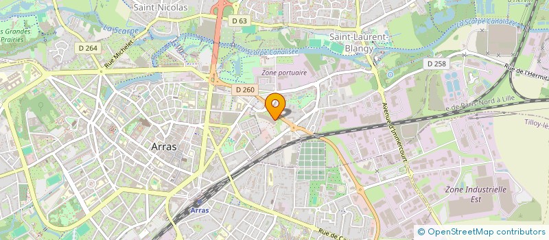 localisation de l'entreprise CONFEDERATION PAYSANNE INTERDEPARTEMENTALE 59-62 à ARRAS