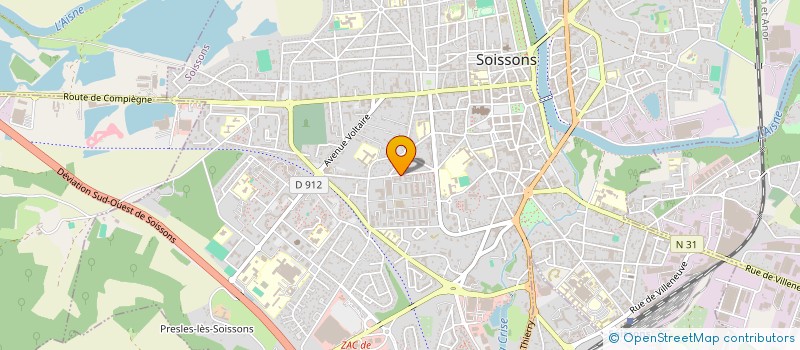 localisation de l'entreprise CONFEDERATION SYNDICALE DE L'EDUCATION NATIONALE à SOISSONS