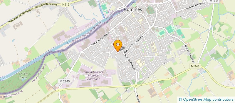 localisation de l'entreprise CONFEDERATION SYNDICALE DU CADRE DE VIE à COMINES