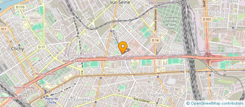 localisation de l'entreprise CONFEX TEX à SAINT-OUEN-SUR-SEINE
