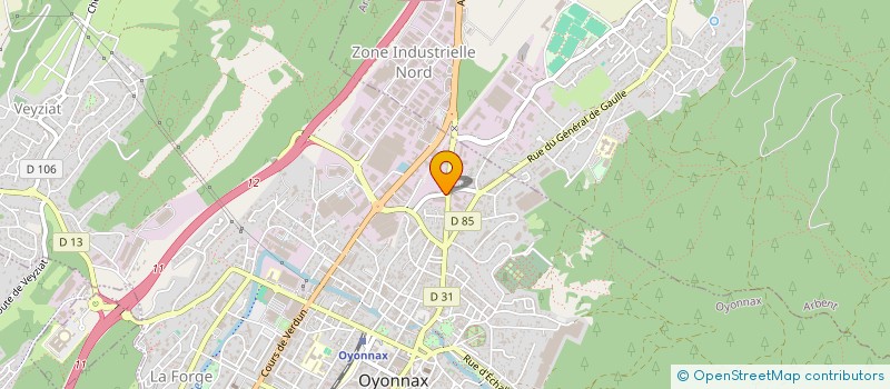 localisation de l'entreprise CONFIANCE AUTO  OYONNAX