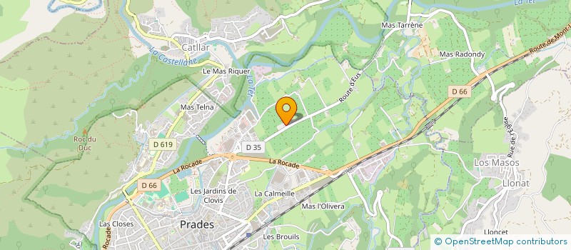 localisation de l'entreprise CONFLENT BOIS  PRADES