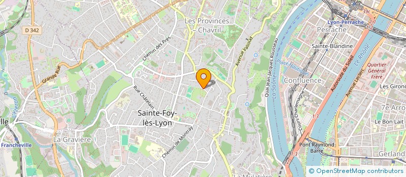 localisation de l'entreprise CONFLUENCE B & B  SAINTE-FOY-LES-LYON