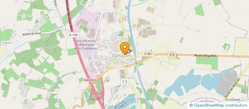 localisation de l'entreprise CONFLUENT ETATS DIAGNOSTICS EXPERTISES  DAMAZAN