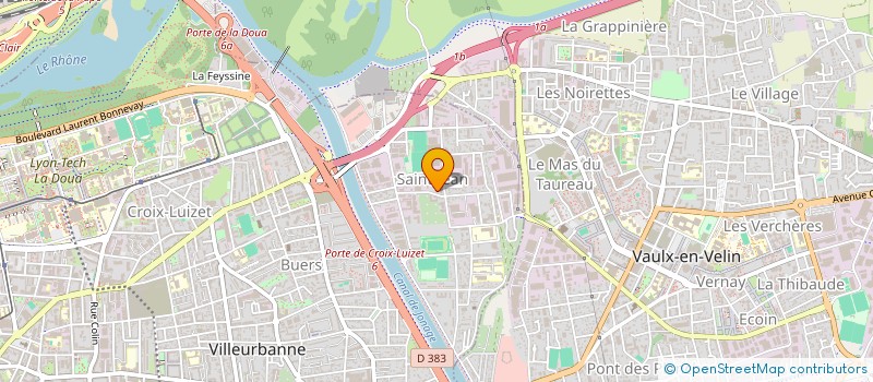 localisation de l'entreprise CONFOGAZ  VILLEURBANNE