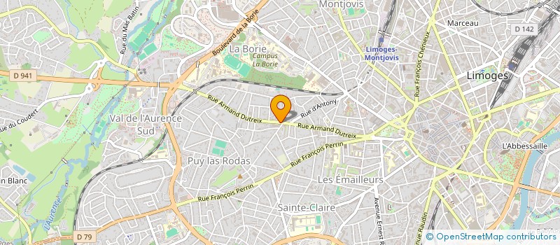 localisation de l'entreprise CONFORAZUR à LIMOGES