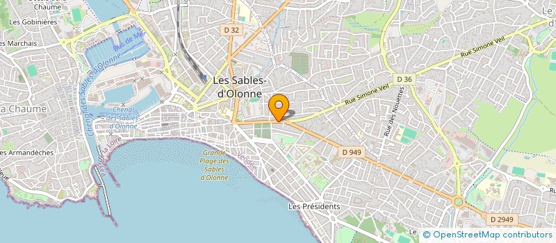 localisation de l'entreprise CONFORT 85 à LES SABLES D'OLONNE