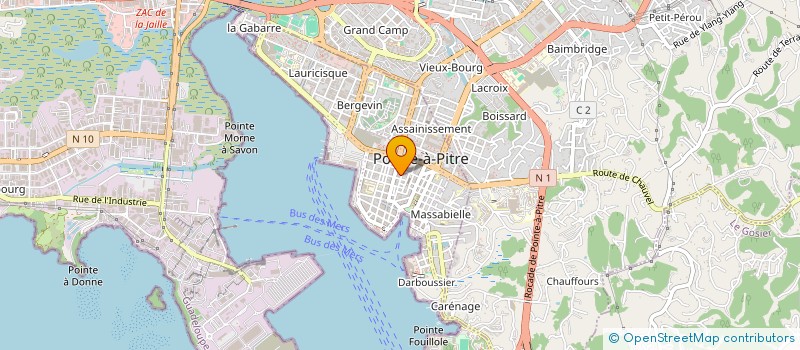 localisation de l'entreprise CONFORT CARAIBES à POINTE A PITRE
