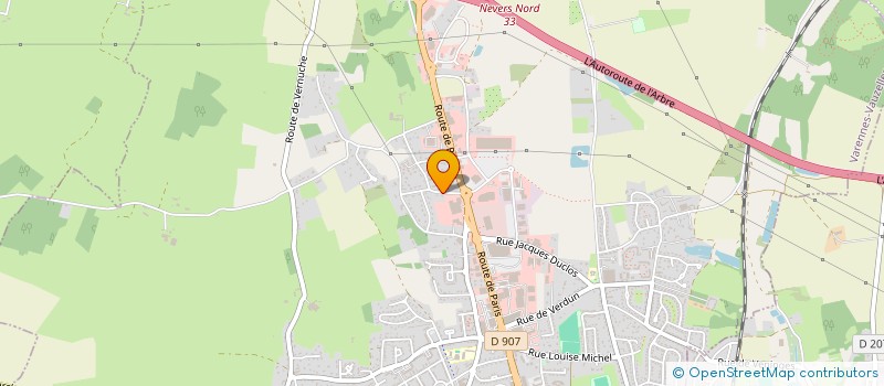 localisation de l'entreprise CONFORT ET CHEMINEES à VARENNES-VAUZELLES