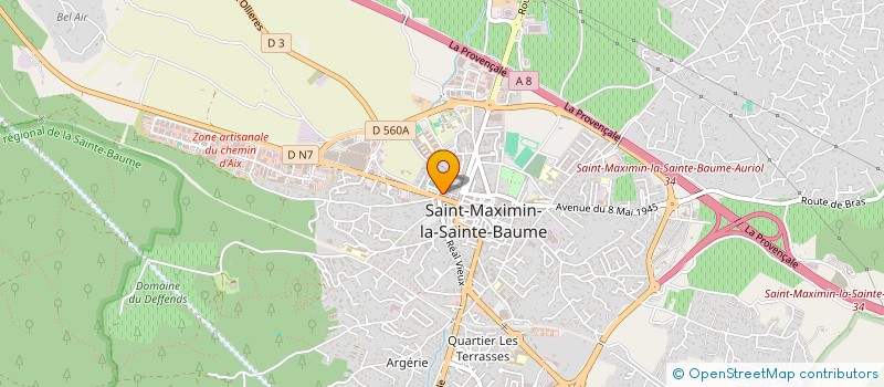 localisation de l'entreprise CONFORT GENERAL HABITAT à SAINT-MAXIMIN-LA-SAINTE-BAUME