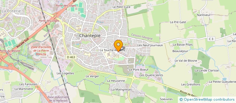 localisation de l'entreprise CONFORT HABITAT à CHANTEPIE