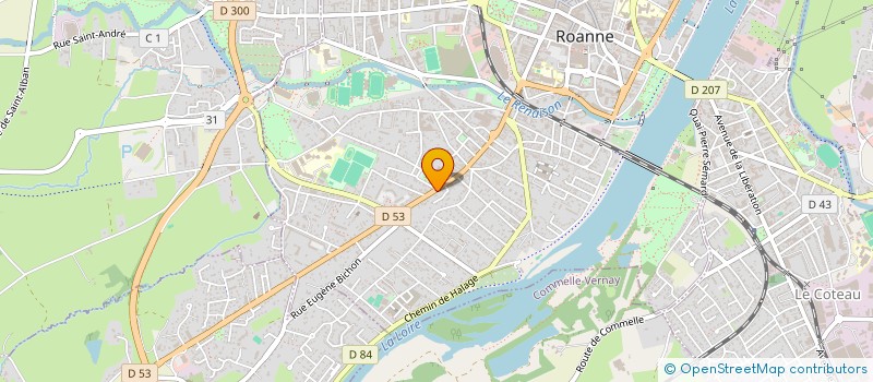 localisation de l'entreprise CONFORT LINE à ROANNE