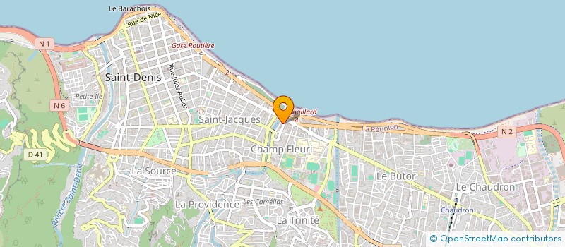 localisation de l'entreprise CONFORT PRO REUNION à SAINT-DENIS