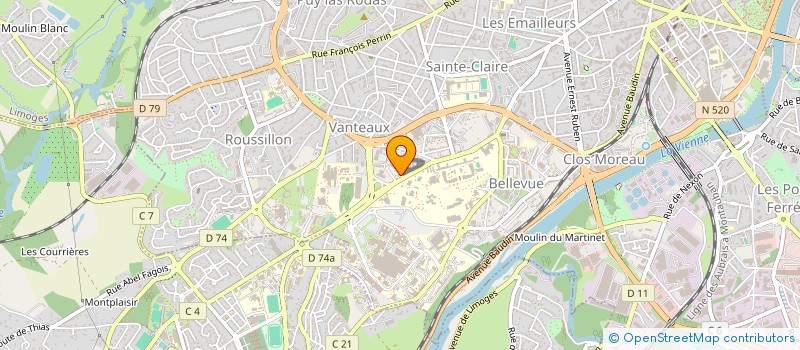 localisation de l'entreprise CONFORT'TECH à LIMOGES