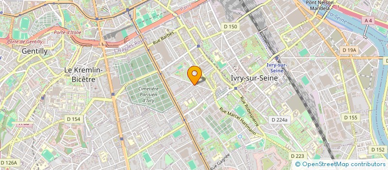 localisation de l'entreprise CONFORTEL 84 à IVRY-SUR-SEINE
