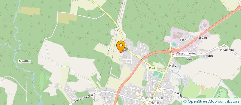 localisation de l'entreprise CONFRERIE DE L'ASPERGE BLANCHE DES SABLES DES LANDES EN NOUVELLE AQUITAINE  PONTONX-SUR-L'ADOUR