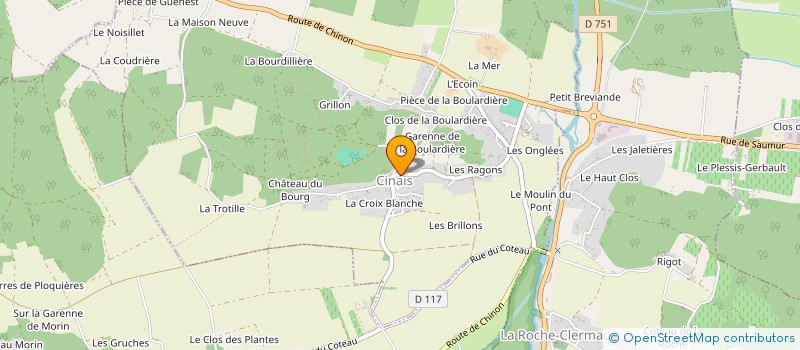 localisation de l'entreprise CONFRERIE DE LA FOUACE RABELAISIENNE  CINAIS