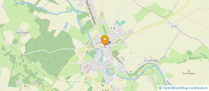 localisation de l'entreprise CONFRERIE DES COMPAGNONS DE LA FOUACE ET DES SAVEURS SPECIFIQUES DE LA MOTHE SAINT HERAY  LA MOTHE-SAINT-HERAY