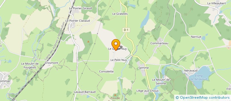 localisation de l'entreprise CONFRERIE DU PAYS DE NUY à LA SOUTERRAINE