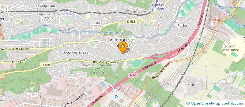 localisation de l'entreprise CONFRERIE LUDIQUE D'ESCRIME FANTASTIQUE à VILLEBON-SUR-YVETTE