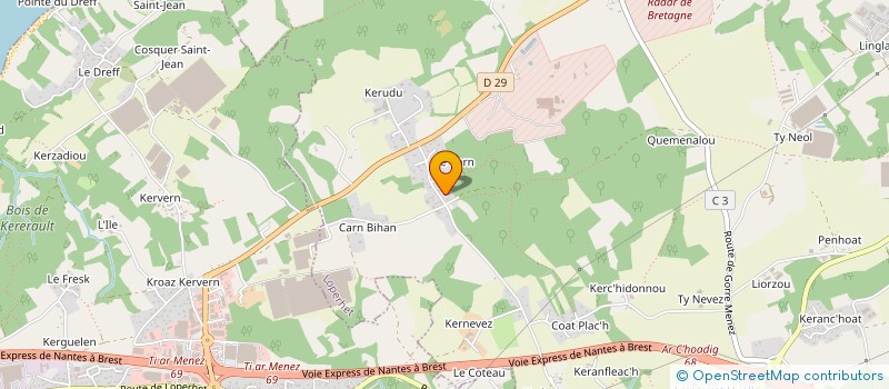 localisation de l'entreprise CONGAR JOHN CREATIONS ESPACES BAINS à LOPERHET