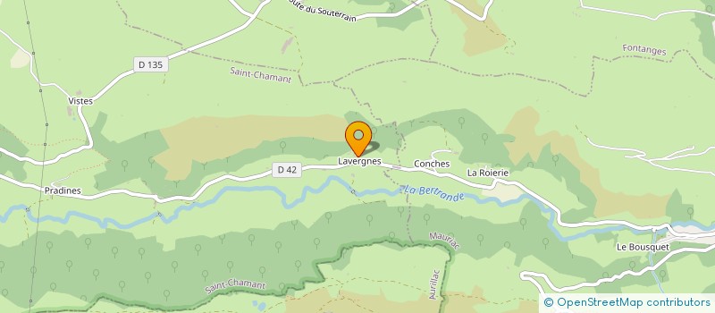 localisation de l'entreprise CONNAISSANCE DE LA VALLEE DE LA BERTRANDE à SAINT-CHAMANT
