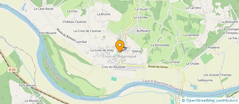 localisation de l'entreprise CONNAISSANCE ET CONSERVATION DU PATRIMOINE DE COUX , BIGAROQUE ET MOUZENS  COUX ET BIGAROQUE-MOUZENS