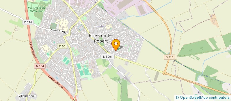 localisation de l'entreprise CONNAITRE ET PROTEGER LA NATURE DE BRIE  BRIE-COMTE-ROBERT