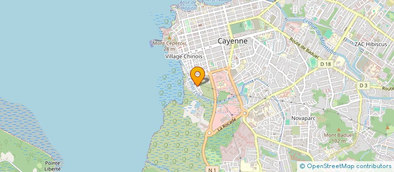 localisation de l'entreprise CONNECT+ à CAYENNE