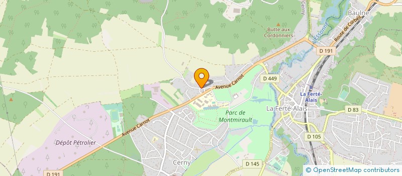 localisation de l'entreprise CONNECT' FORMATION  CERNY