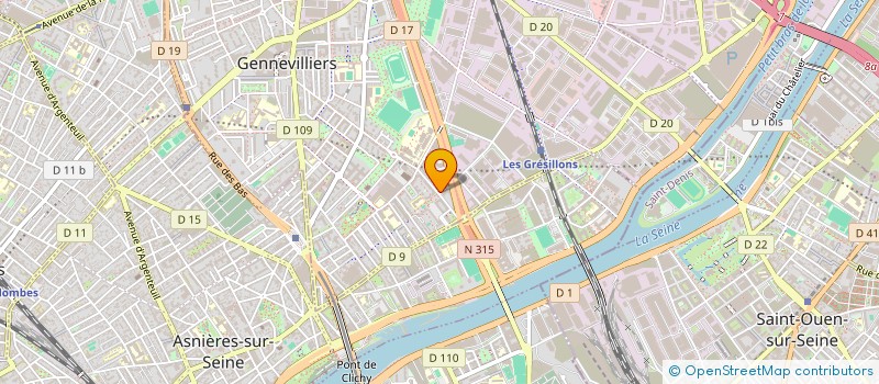localisation de l'entreprise CONNECTALL à GENNEVILLIERS