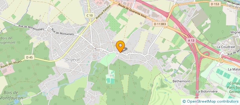 localisation de l'entreprise CONNECTING FOOD  ORGEVAL