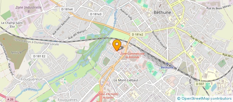 localisation de l'entreprise CONON  BETHUNE