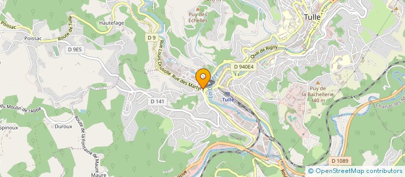 localisation de l'entreprise CONS DEPART ORDRE CHIRURGIENS DENTISTES  TULLE