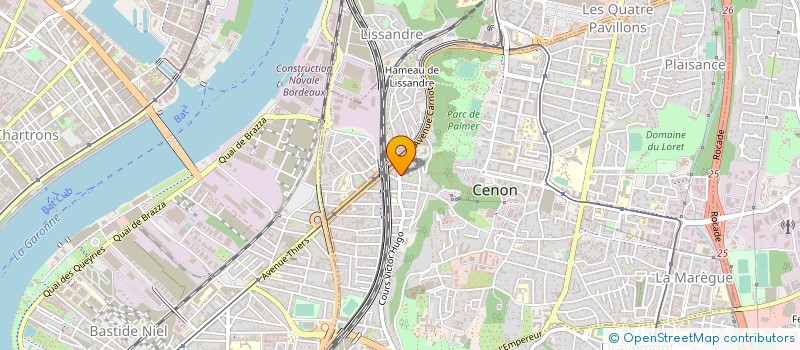 localisation de l'entreprise CONS REG DES ASS ISLAMIQUES DU SUD-OUEST à CENON