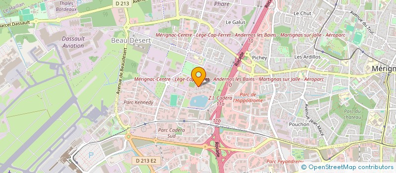 localisation de l'entreprise CONS REGIO ORDRE GEOMETRES EXP à MERIGNAC