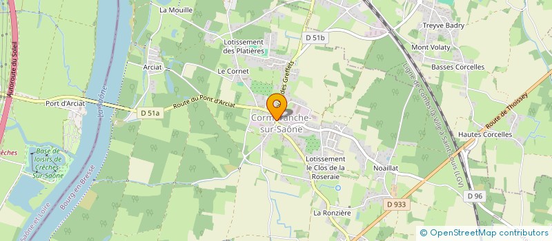 localisation de l'entreprise CONSCRITS DE CORMORANCHE SUR SAONE ET BEY  CORMORANCHE-SUR-SAONE