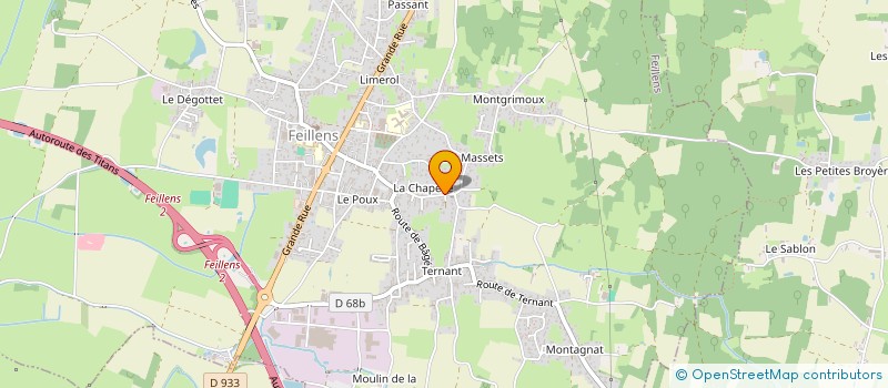 localisation de l'entreprise CONSCRITS DE LA CLASSE EN 6 DE FEILLENS  FEILLENS