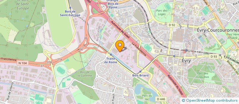 localisation de l'entreprise CONSEIL 33 à EVRY-COURCOURONNES