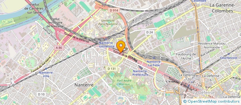 localisation de l'entreprise CONSEIL ARCHITEC URBANISME ENVIRONNEMENT à NANTERRE