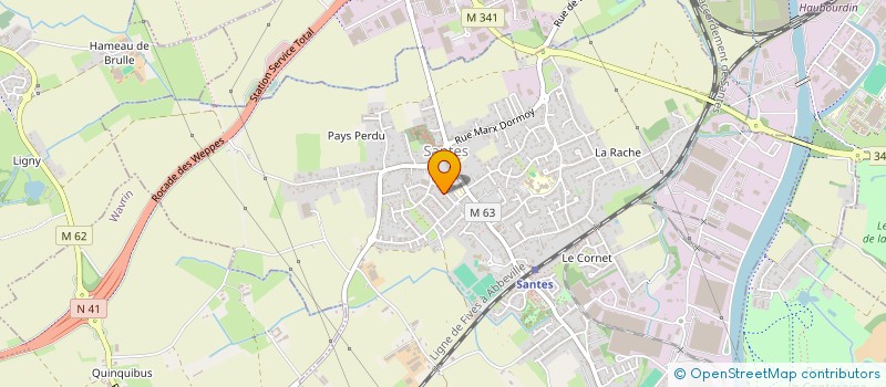 localisation de l'entreprise CONSEIL BATIMENT  SANTES