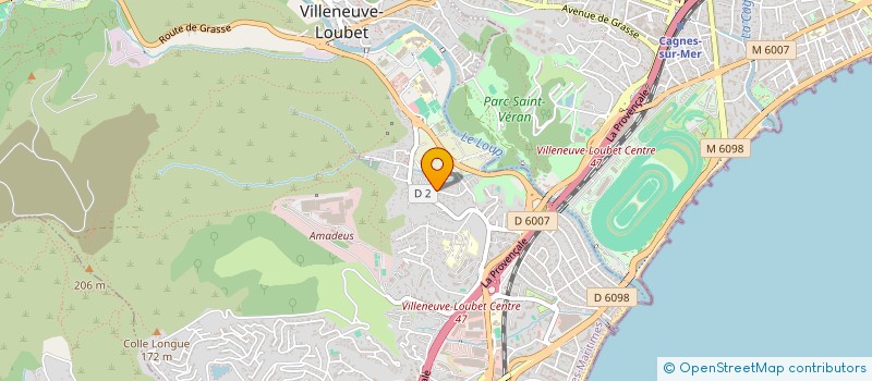localisation de l'entreprise CONSEIL BATIMENT TECHNIQUE  VILLENEUVE-LOUBET