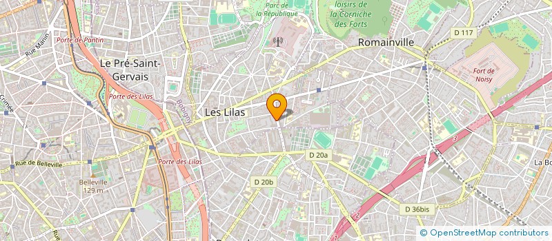 localisation de l'entreprise CONSEIL BUREAUTIQUE INGENIERIE à LES LILAS