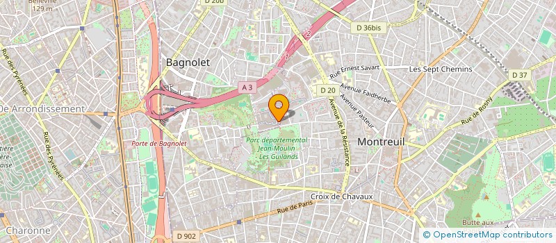localisation de l'entreprise CONSEIL CITOYEN LA NOUE -JEAN LOLIVE - BAGNOLET à BAGNOLET
