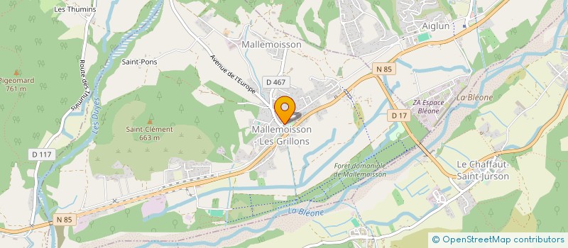 localisation de l'entreprise CONSEIL COMMUNAUTAIRE DES JEUNES DES ALPES DE HAUTE DE PROVENCE  MALLEMOISSON