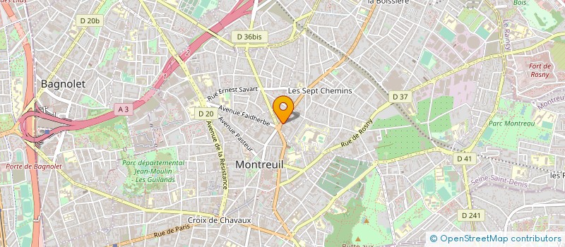 localisation de l'entreprise CONSEIL COMMUNICATION ORGANISATION FORMA à MONTREUIL